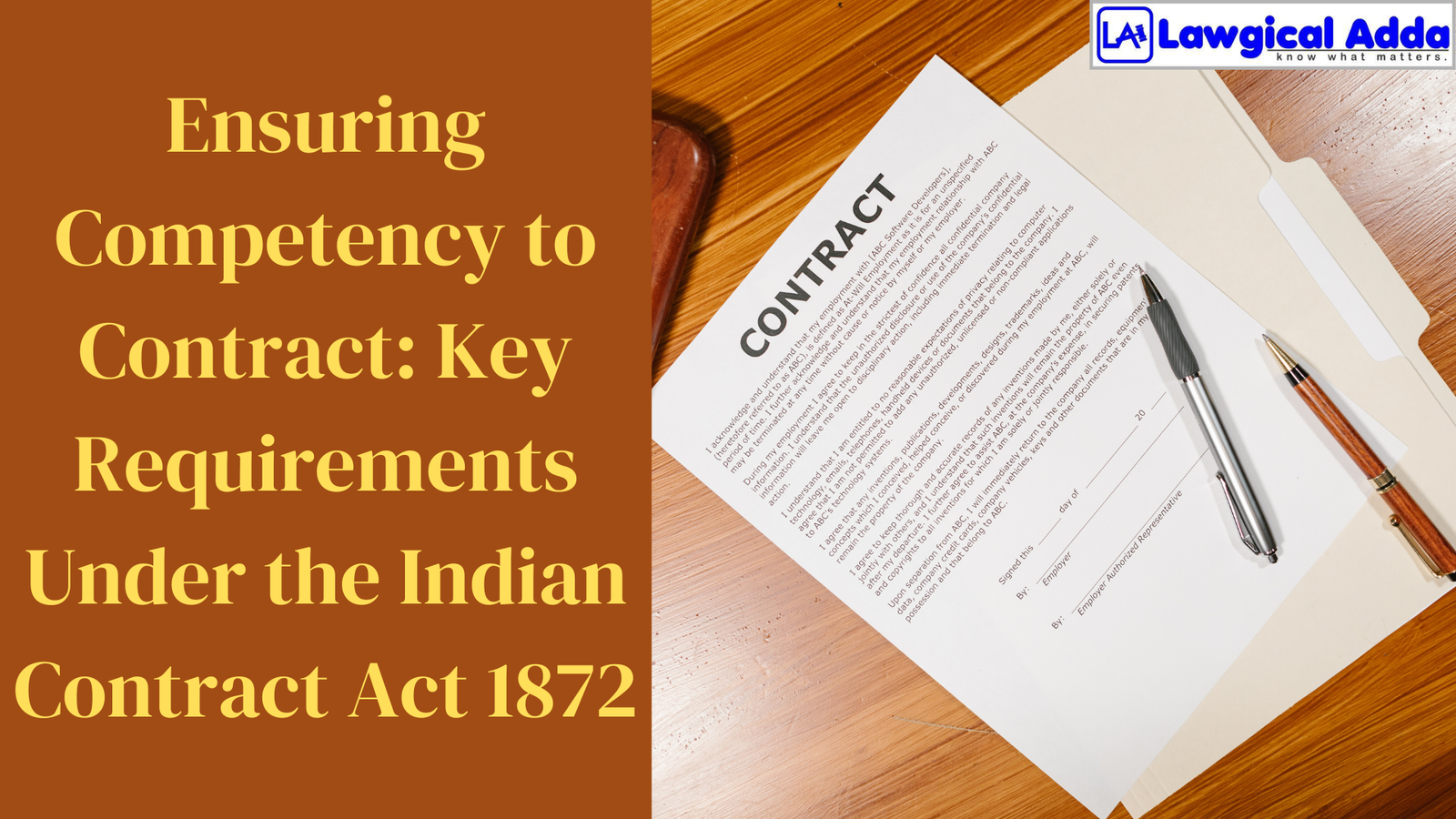 Ensuring Competency to Contract: Key Requirements Under the Indian Contract Act 1872